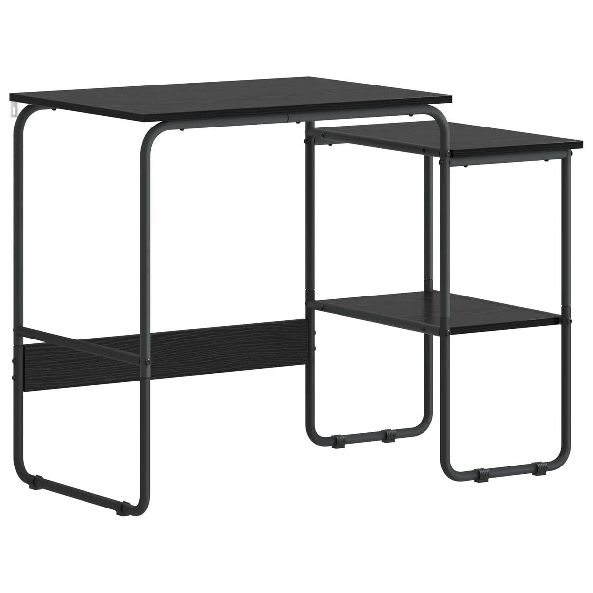 Skrivbord med förvaring Svart ek 100 x 50 x 75 cm