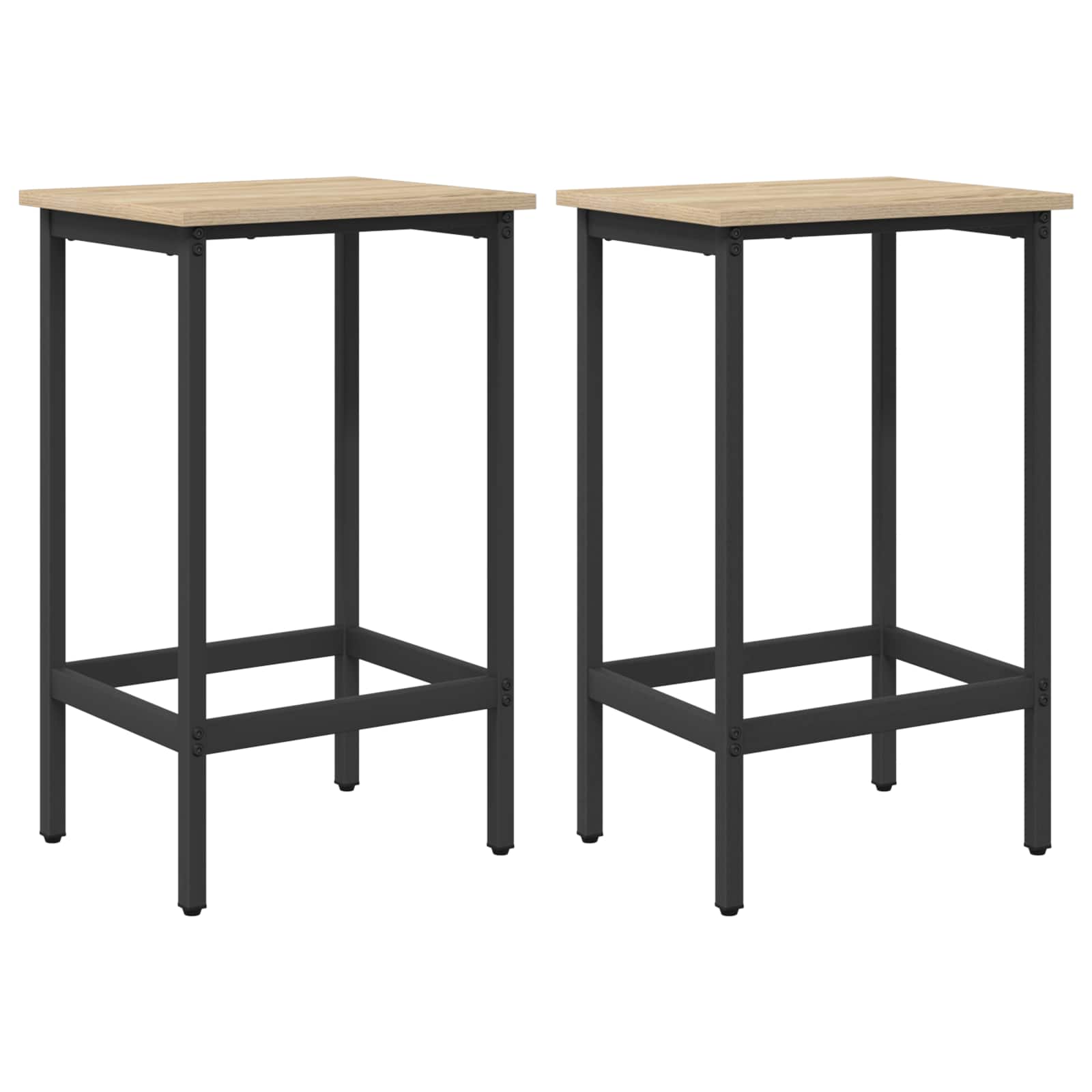 Barpall 2 st Sonoma-ek 40 x 32 x 64 cm Konstruerat trä