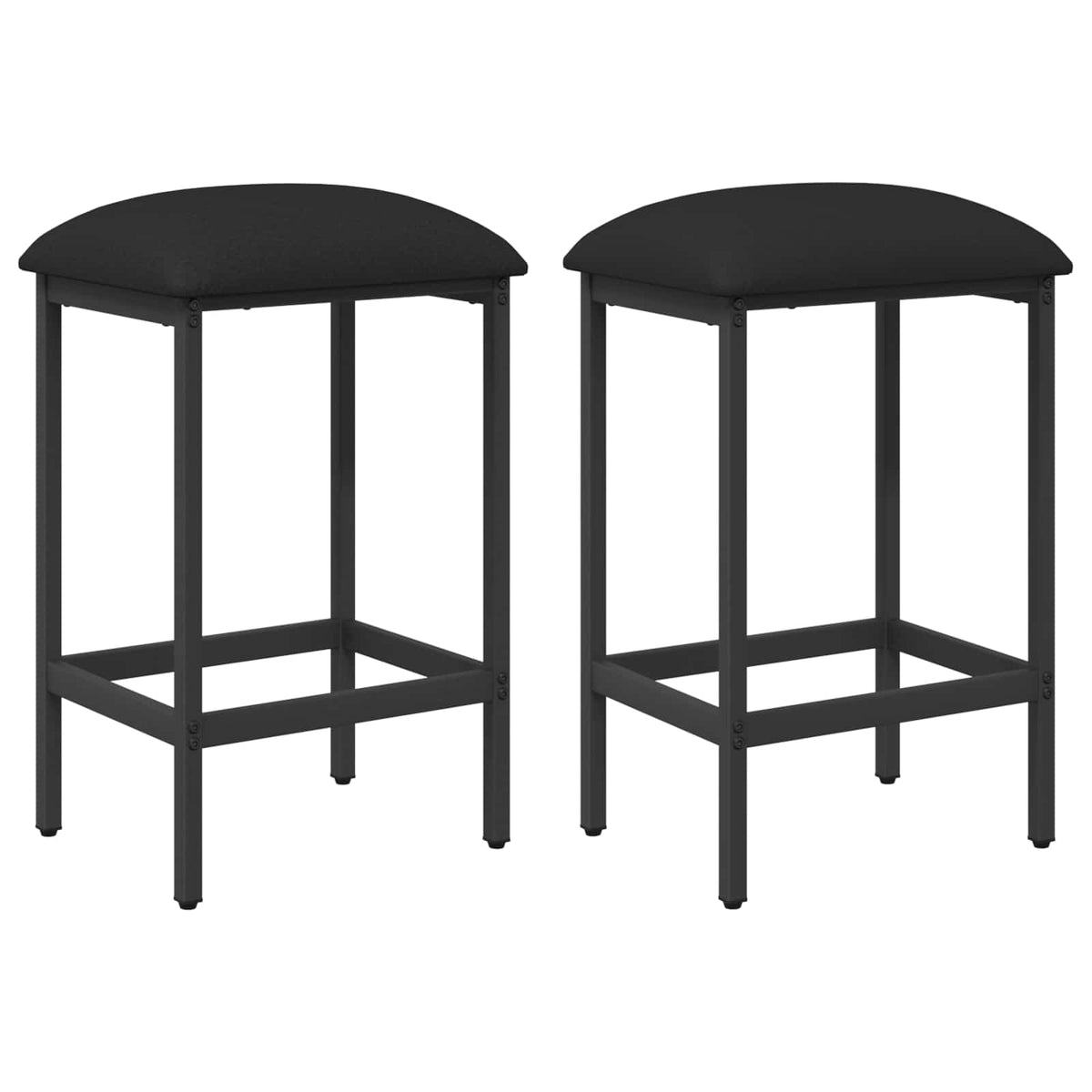 Barpall 2 st Svart 40 x 32 x 74 cm Konstruerat trä
