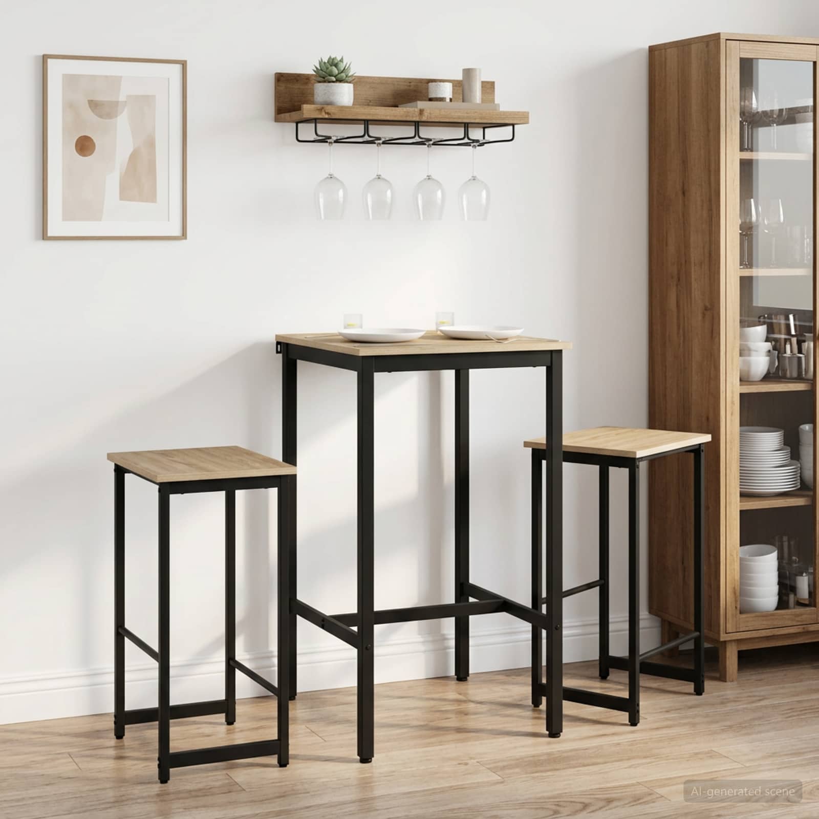 Barpall 2 st Sonoma-ek 40 x 32 x 64 cm Konstruerat trä