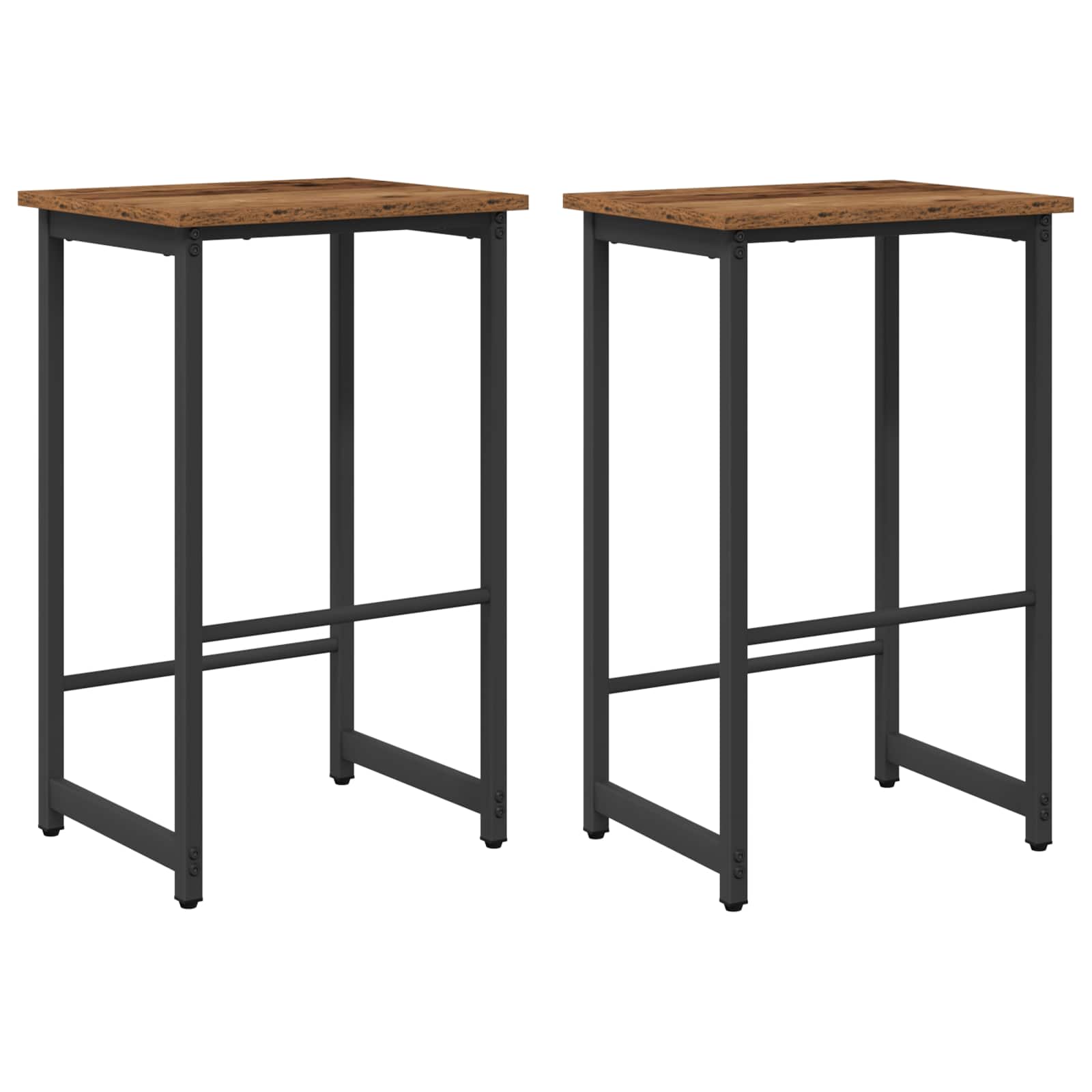 Barpall 2 st Gammalt trä 40 x 32 x 74 cm Konstruerat trä
