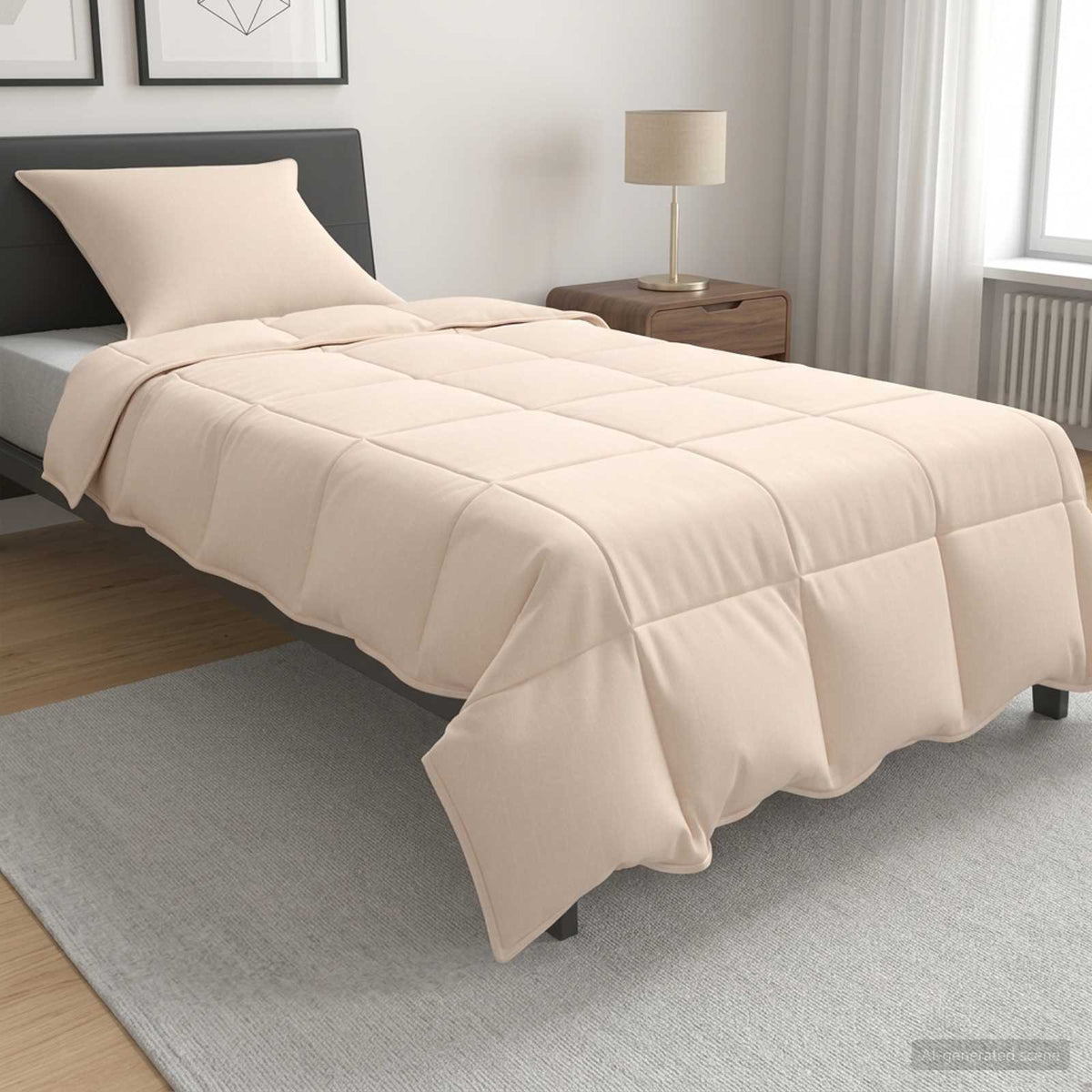 Sommar Duvet Beige 140 x 220 cm 100% Naturlig Kapok