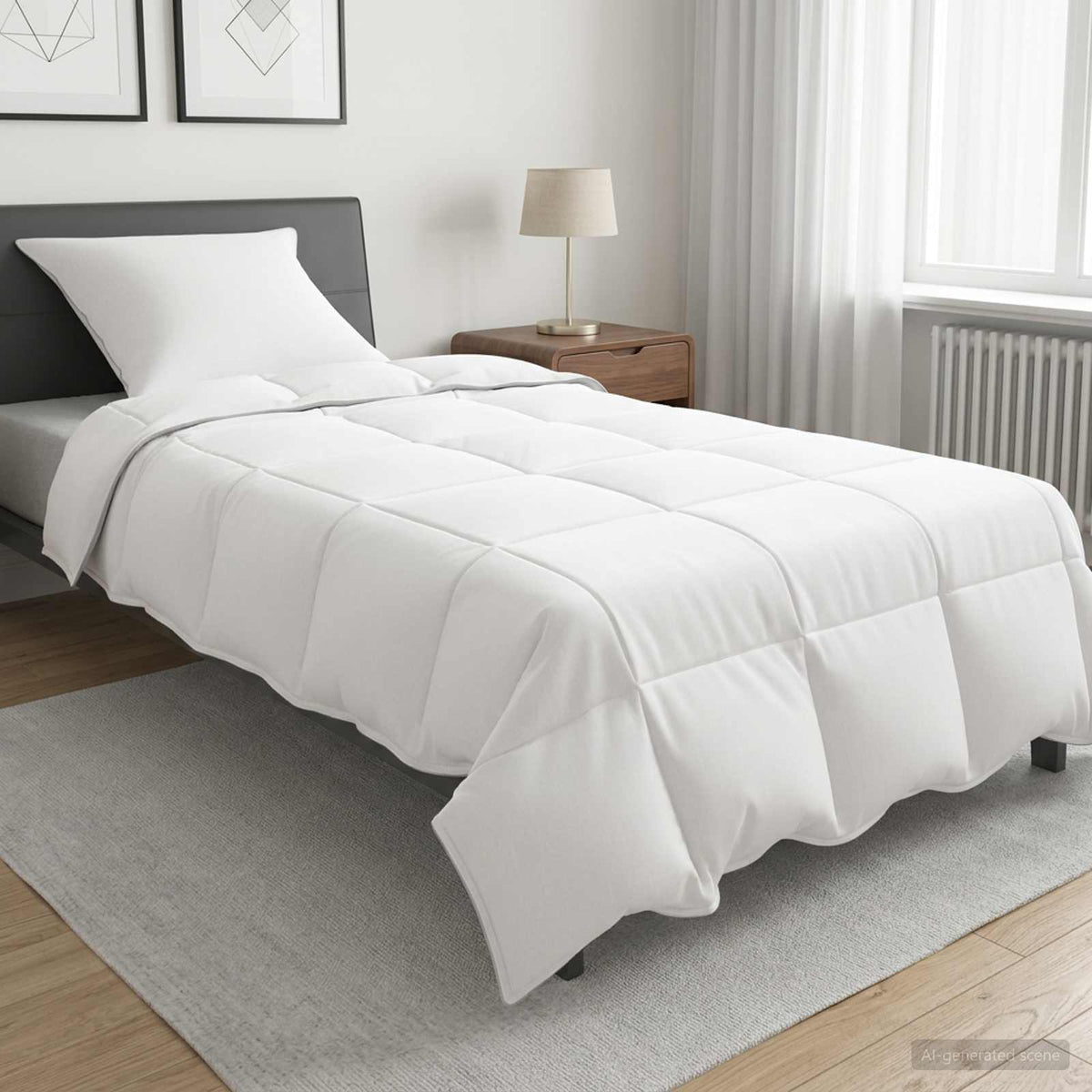 Vinter Täcke Vit 140 x 220 cm Bambu