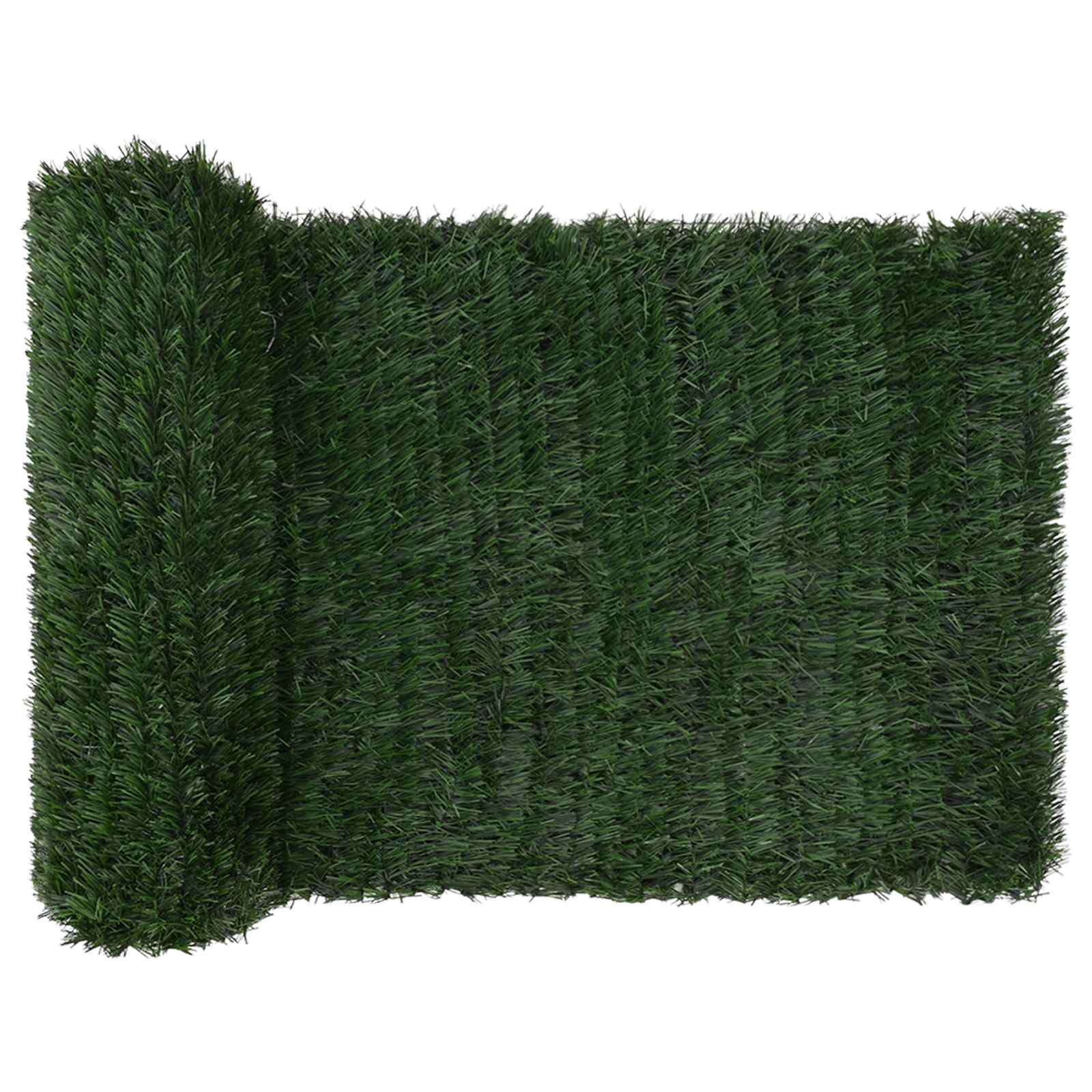 Konstgjord stängsel Mörkgrön 1 x 3 m PVC och stål
