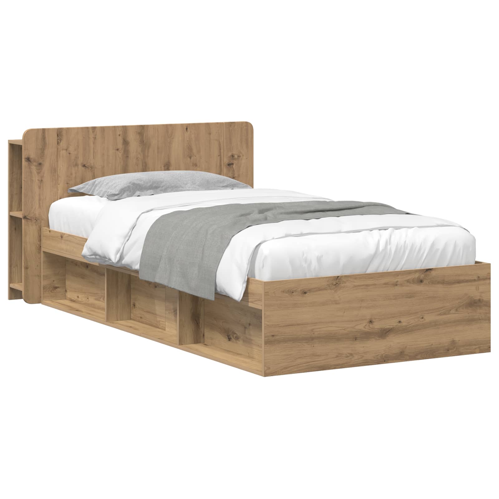 Sängram med förvaring Artisan-ek 75 x 190 cm Konstruerat trä