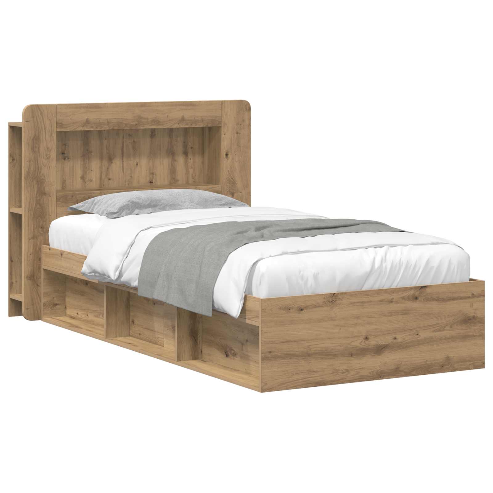 Sängram med förvaring Artisan-ek 75 x 190 cm Konstruerat trä