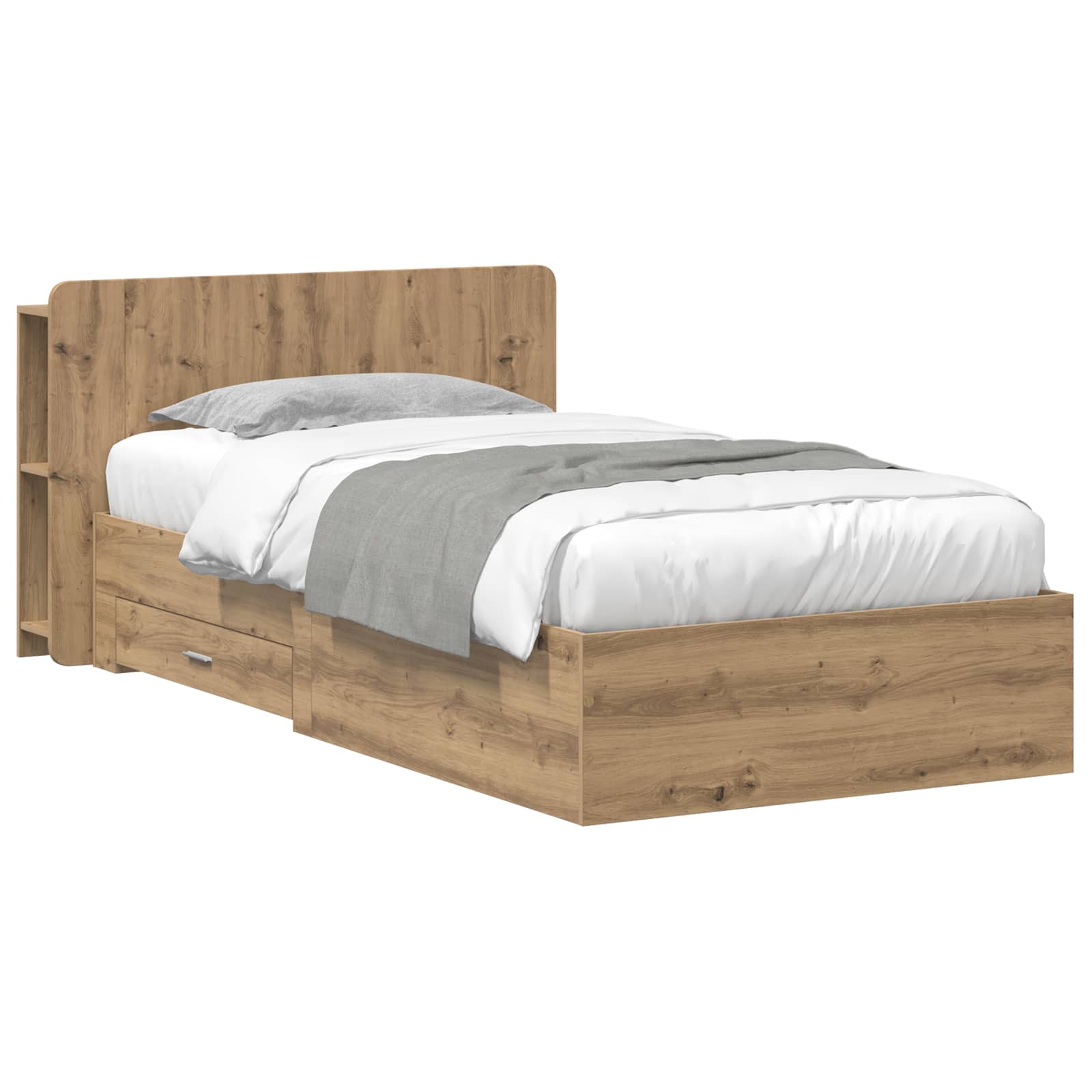 Sängram med förvaring Artisan-ek 90 x 200 cm Konstruerat trä