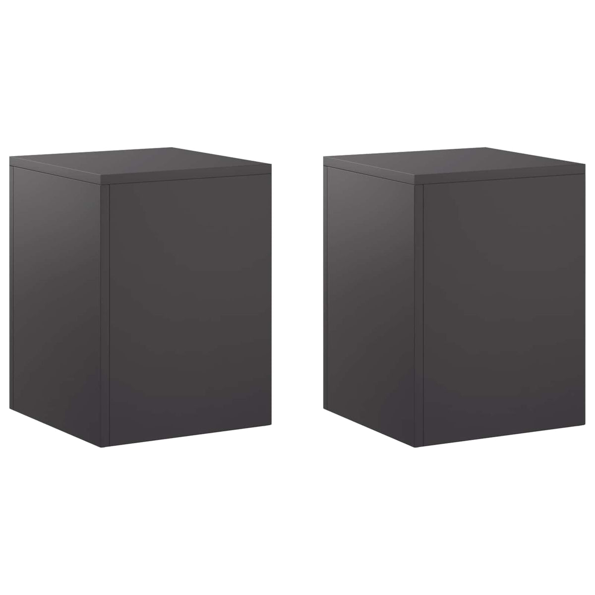 Växtställ 2 pcs Svart 30 x 30 x 40 cm Stål