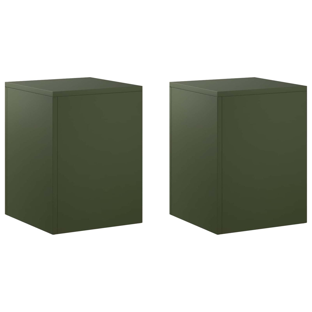 Växtställ 2 pcs Olivgrön 30 x 30 x 40 cm Stål