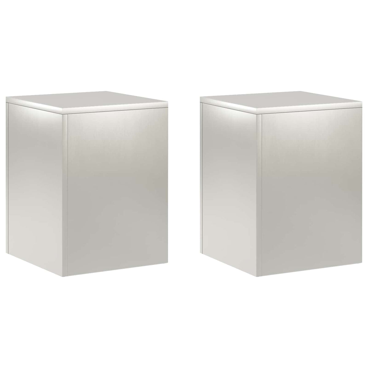Växtställ 2 pcs Silver 30 x 30 x 40 cm Stål