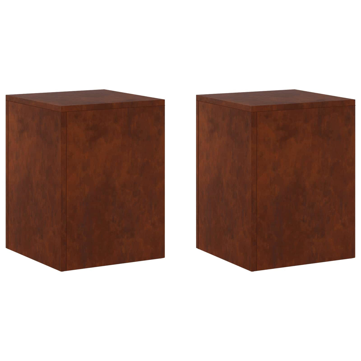 Växtställ 2 pcs Rostig 30 x 30 x 40 cm Väderbeständig stål