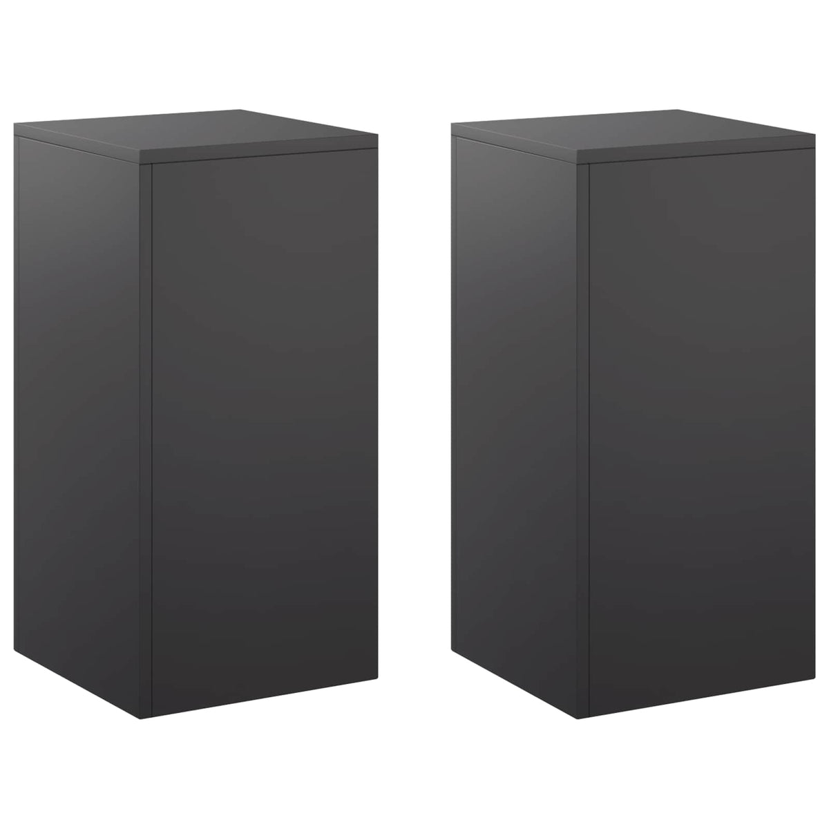 Växtställ 2 pcs Svart 30 x 30 x 60 cm Stål