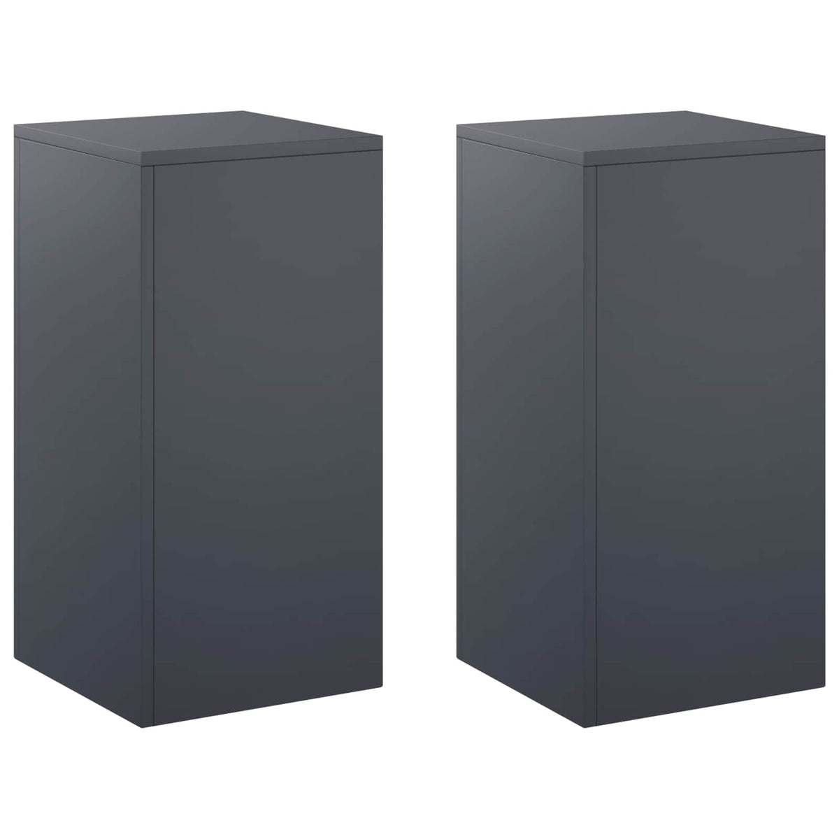 Växtställ 2 pcs Antracit 30 x 30 x 60 cm Galvaniserat stål