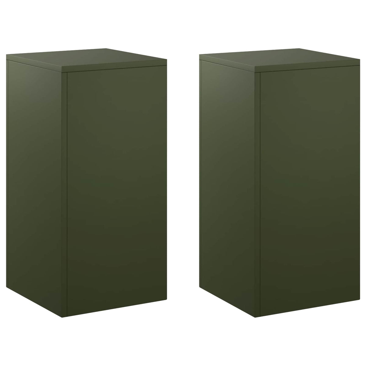 Växtställ 2 pcs Olivgrön 30 x 30 x 60 cm Stål