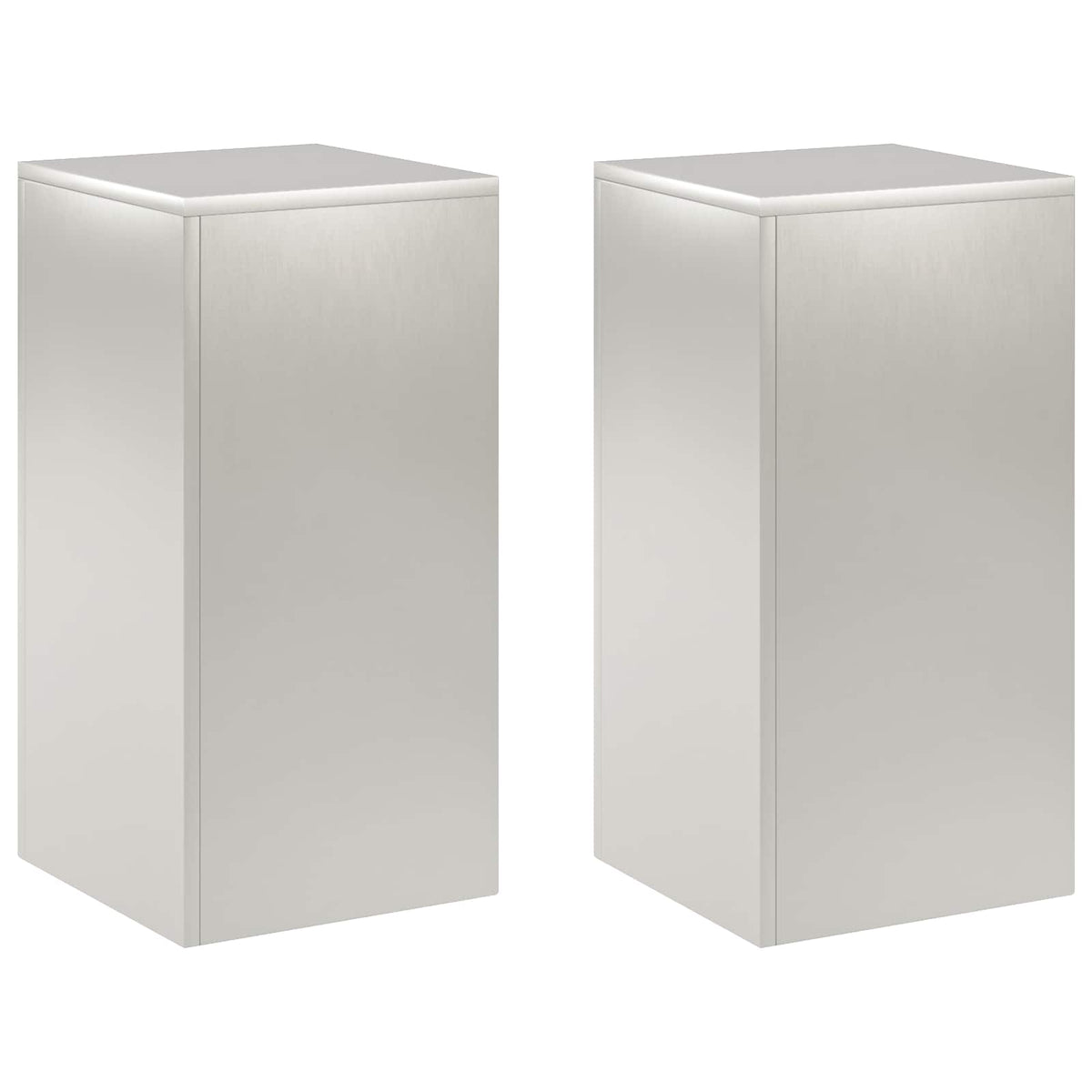 Växtställ 2 pcs Silver 30 x 30 x 60 cm Stål