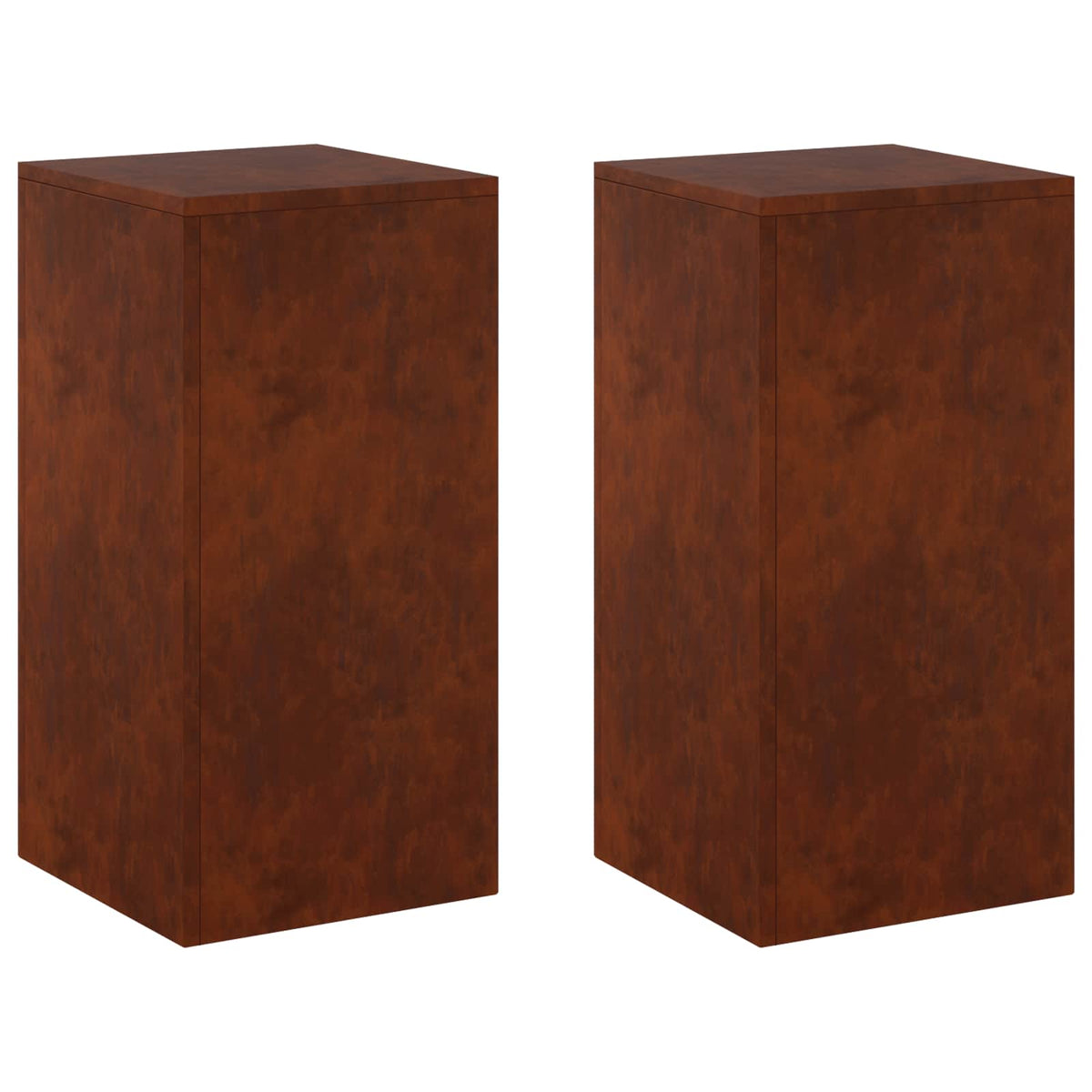 Växtställ 2 pcs Rostig 30 x 30 x 60 cm Väderbeständig stål