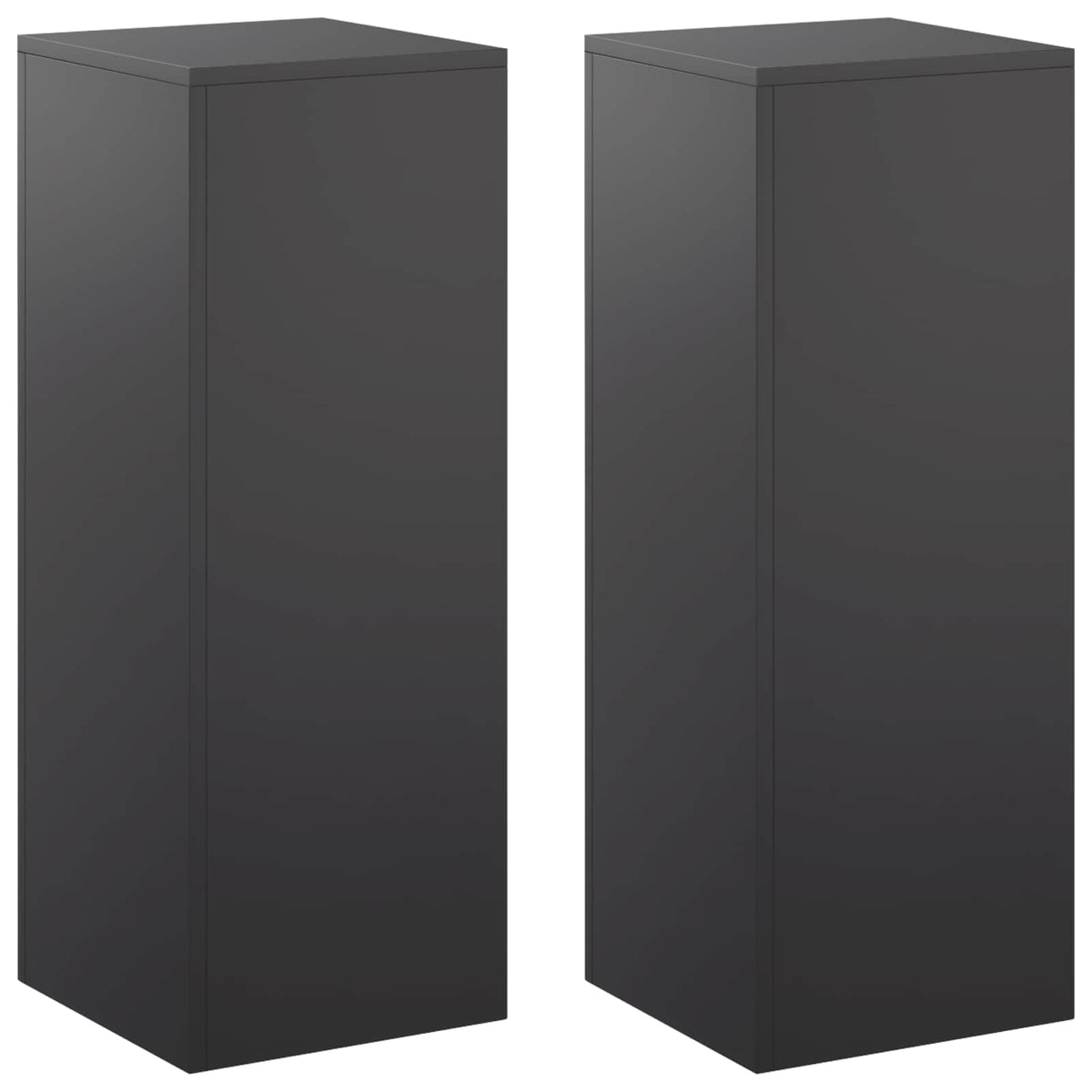 Växtställ 2 pcs Svart 30 x 30 x 80 cm Stål
