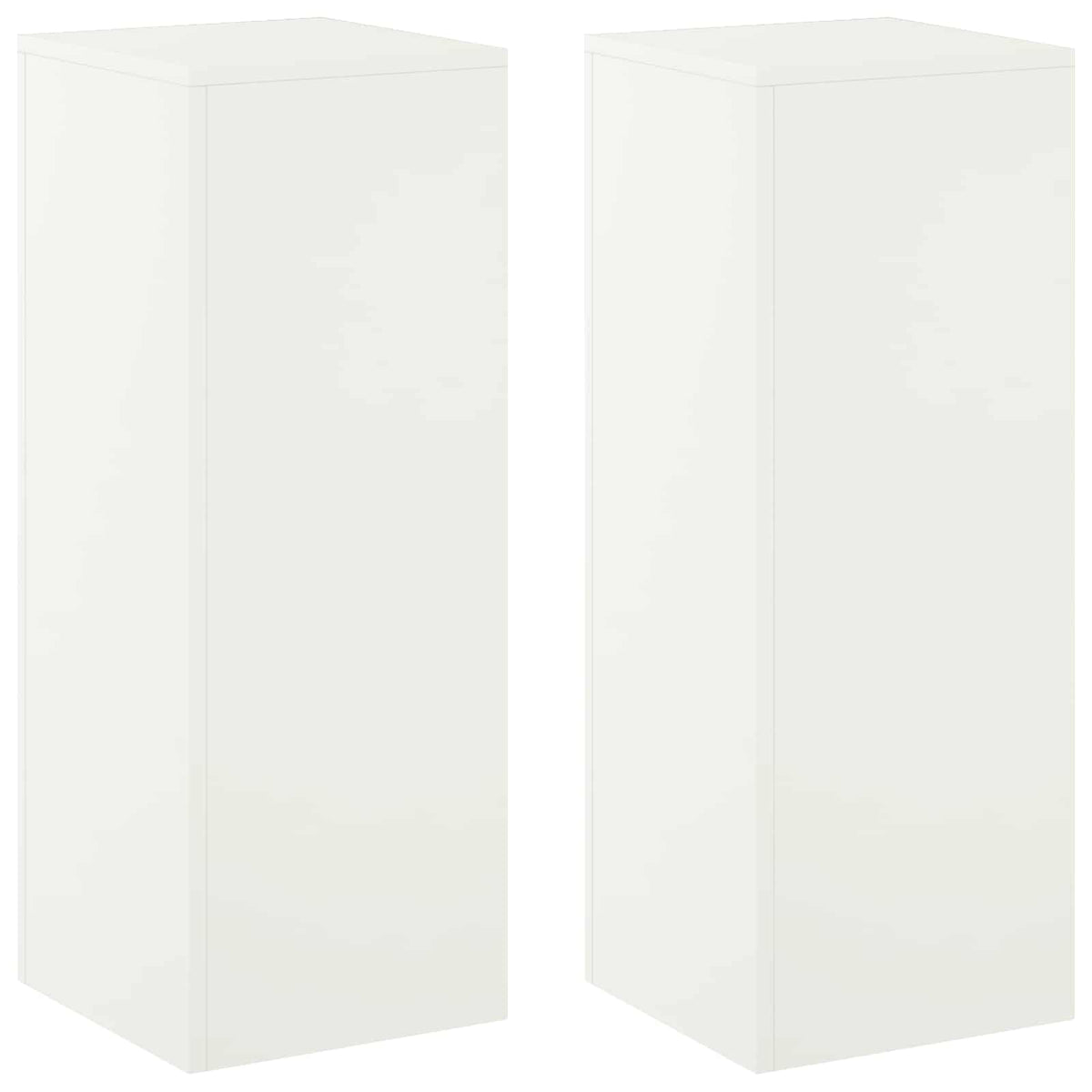 Växtställ 2 pcs Vit 30 x 30 x 80 cm Stål