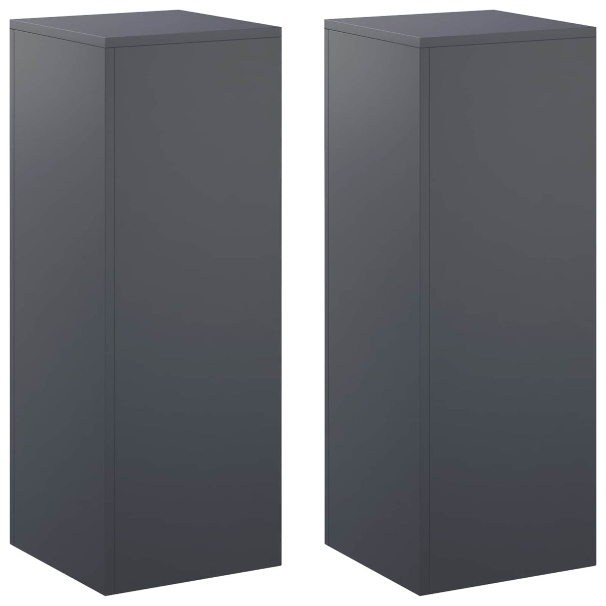 Växtställ 2 pcs Antracit 30 x 30 x 80 cm Galvaniserat stål