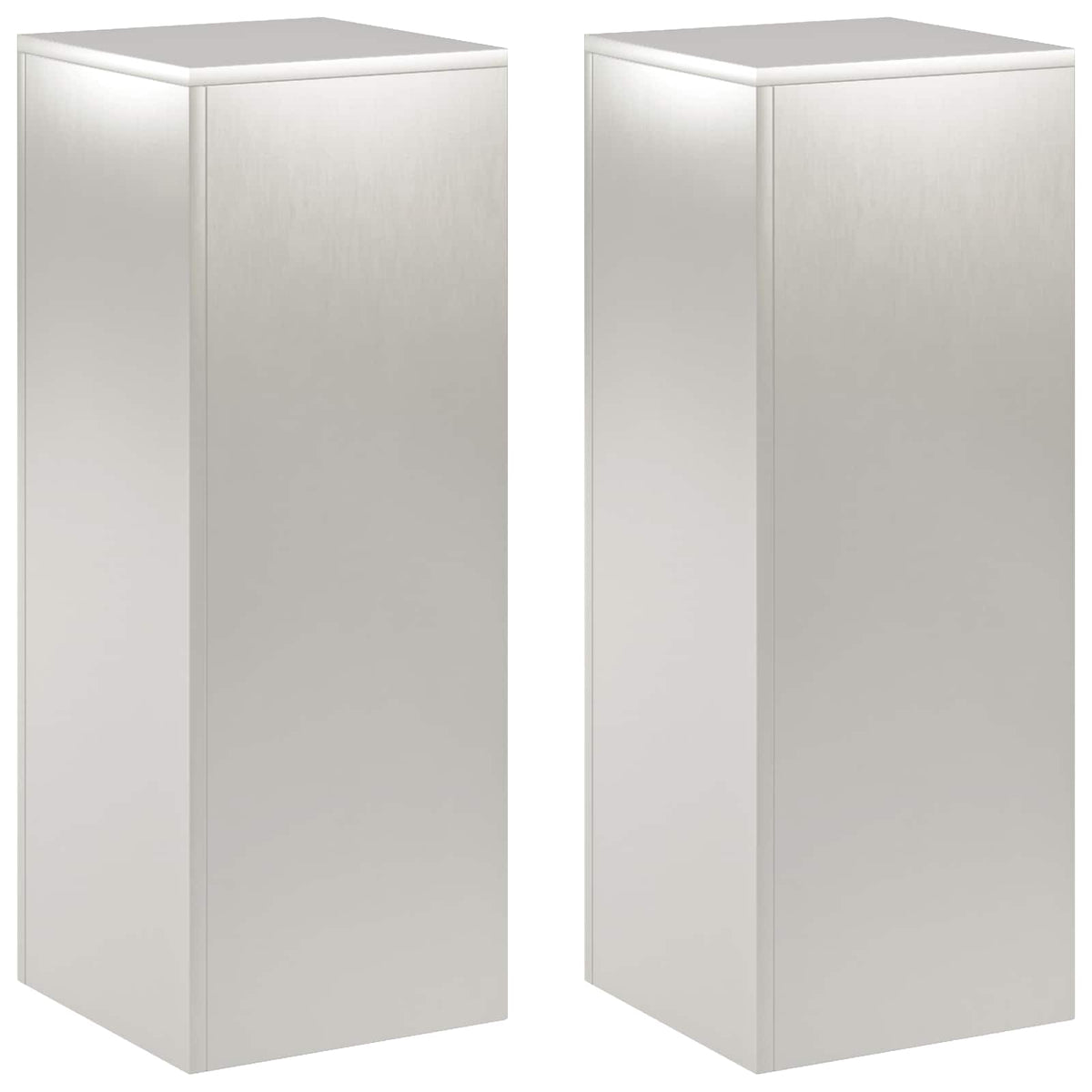 Växtställ 2 pcs Silver 30 x 30 x 80 cm Stål