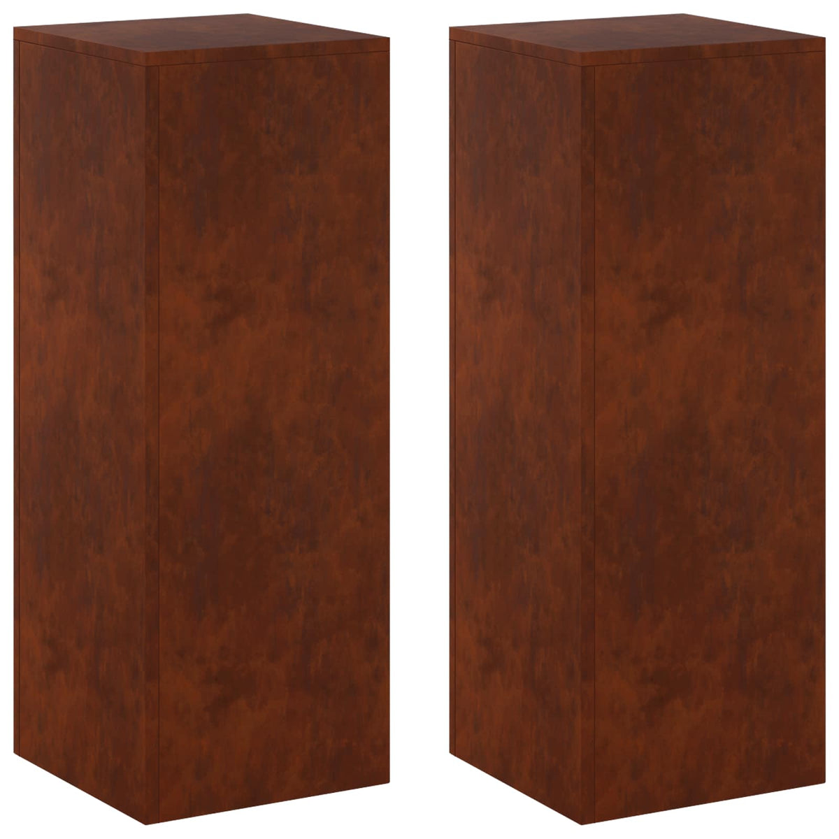 Växtställ 2 pcs Rostig 30 x 30 x 80 cm Väderbeständig stål