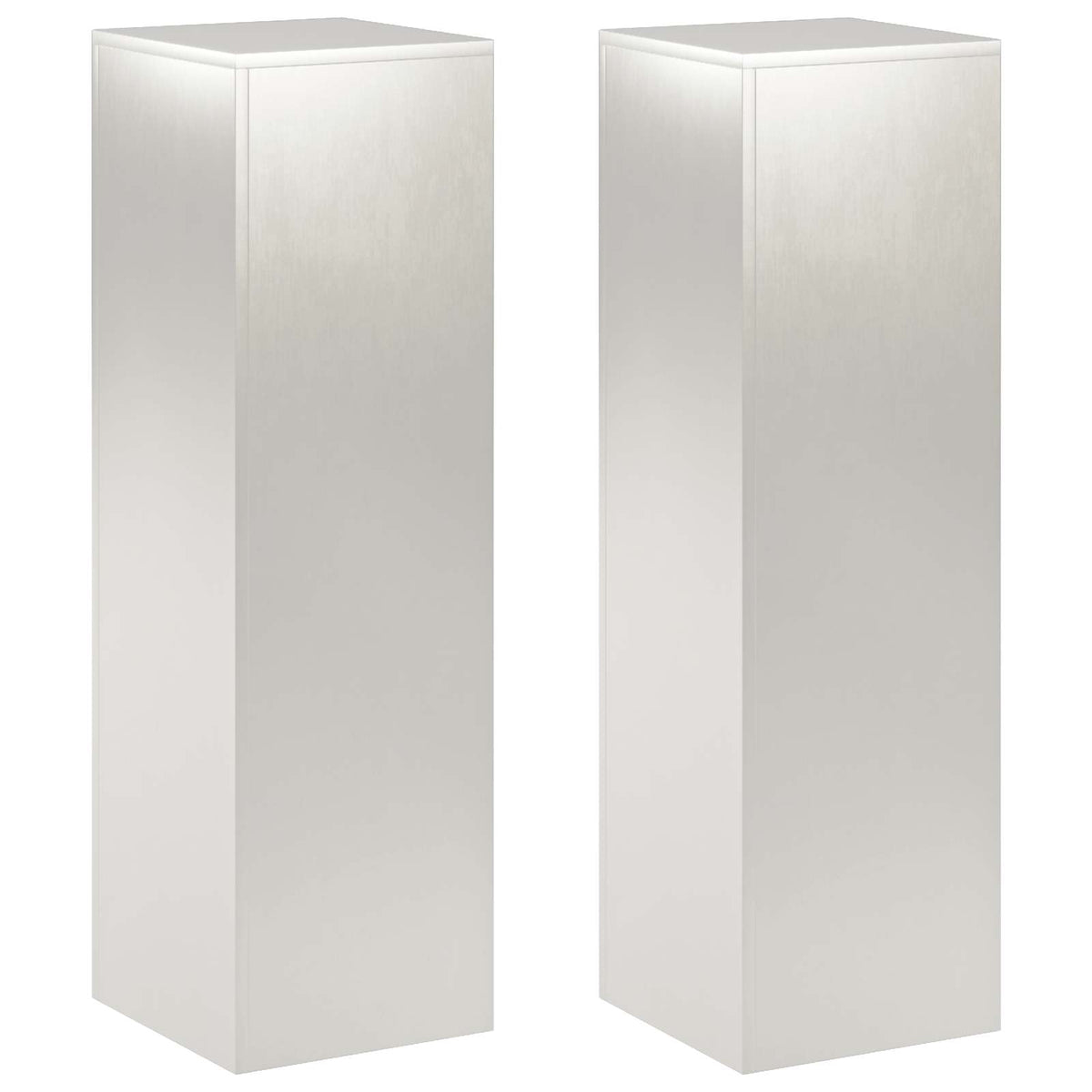 Växtställ 2 pcs Silver 30 x 30 x 100 cm Stål