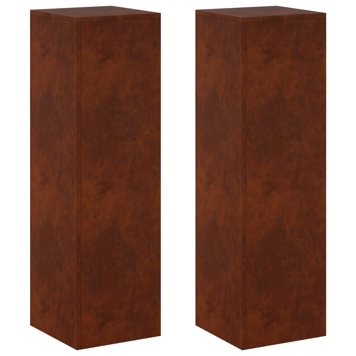 Växtställ 2 pcs Rostig 30 x 30 x 100 cm Väderbeständig stål