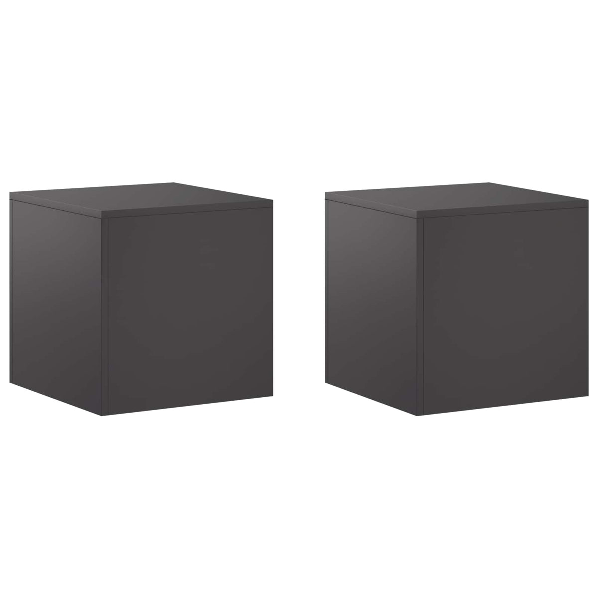 Växtställ 2 pcs Svart 40 x 40 x 40 cm Stål