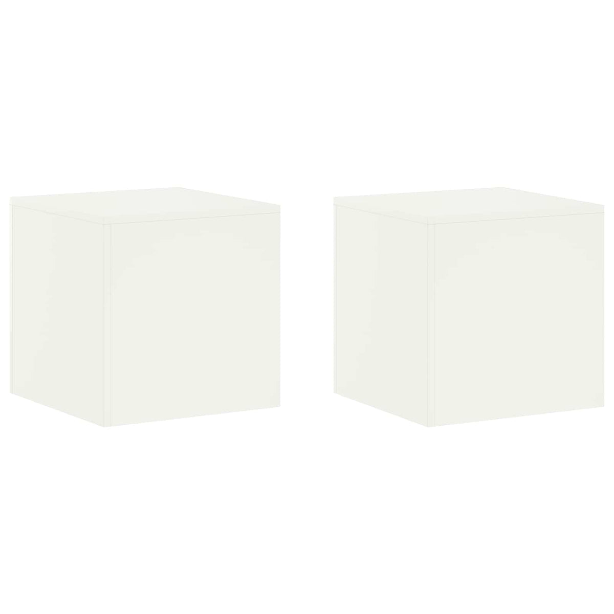 Växtställ 2 pcs Vit 40 x 40 x 40 cm Stål