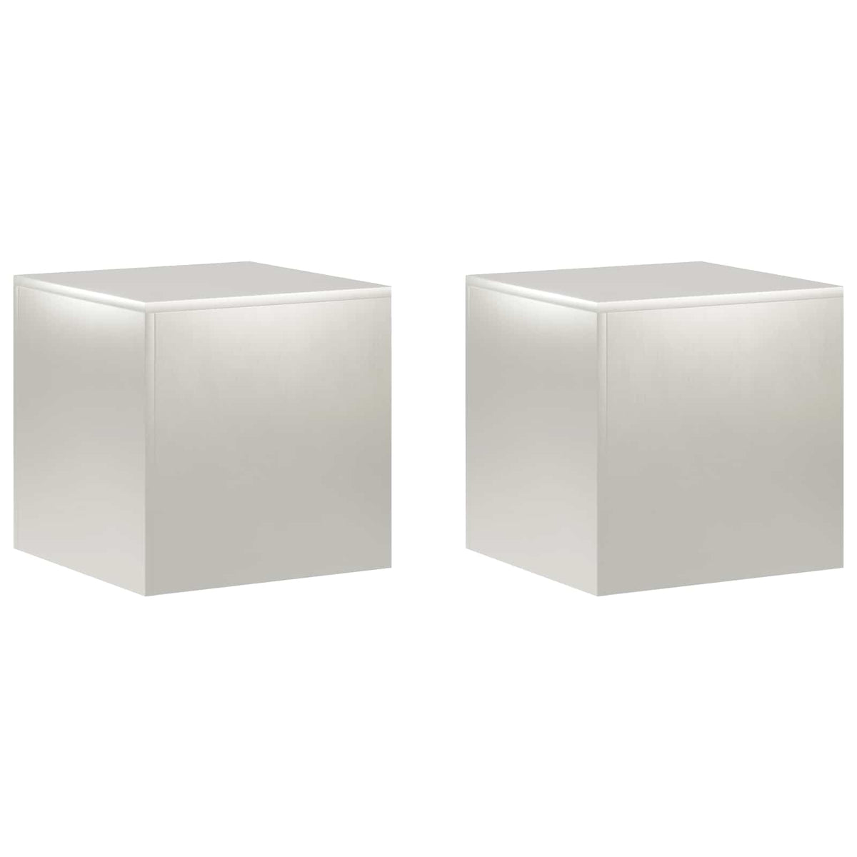 Växtställ 2 pcs Silver 40 x 40 x 40 cm Stål