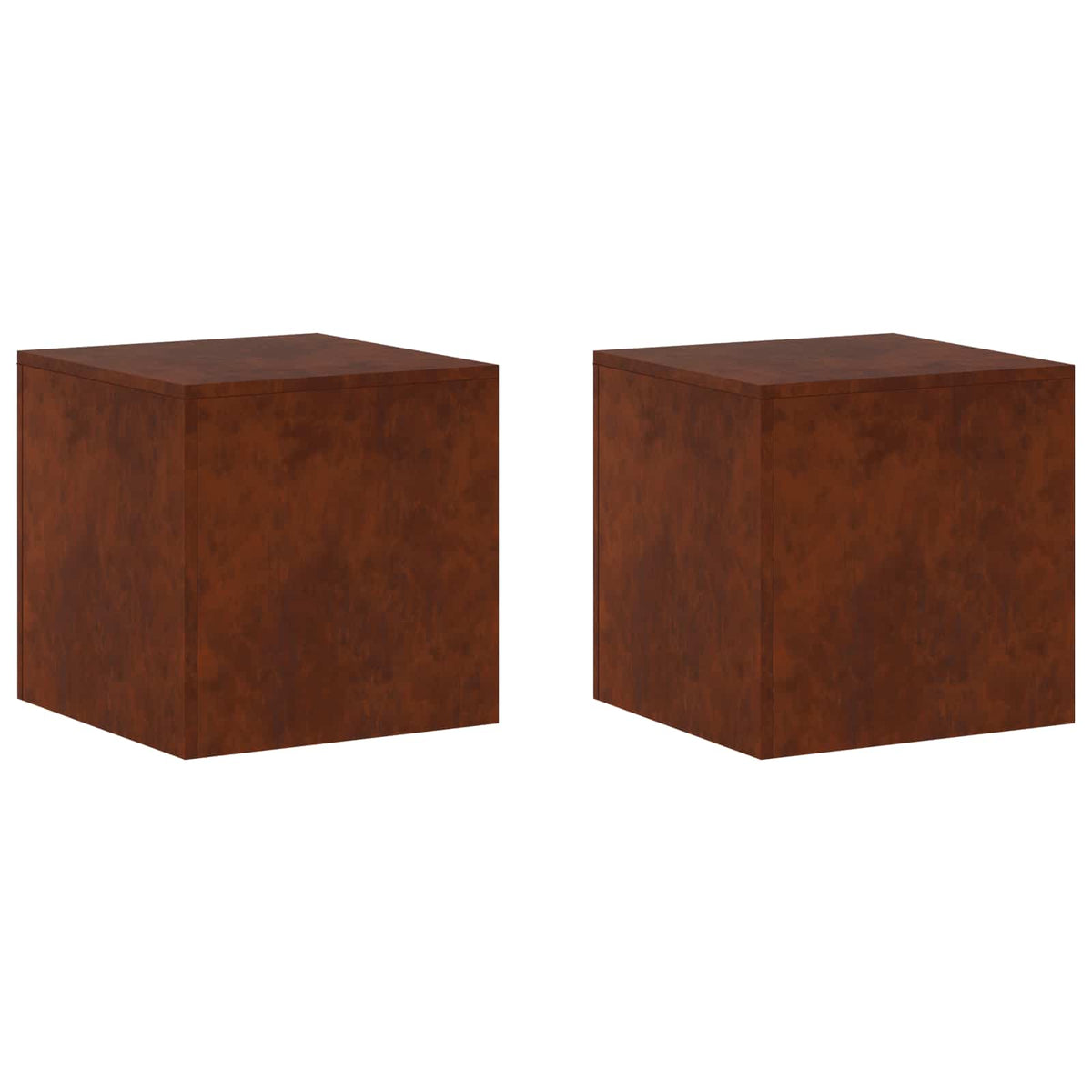Växtställ 2 pcs Rostig 40 x 40 x 40 cm Väderbeständig stål
