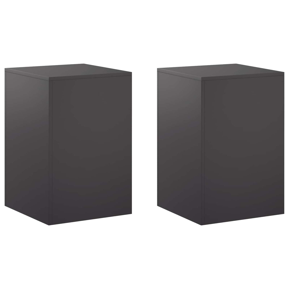 Växtställ 2 pcs Svart 40 x 40 x 60 cm Stål