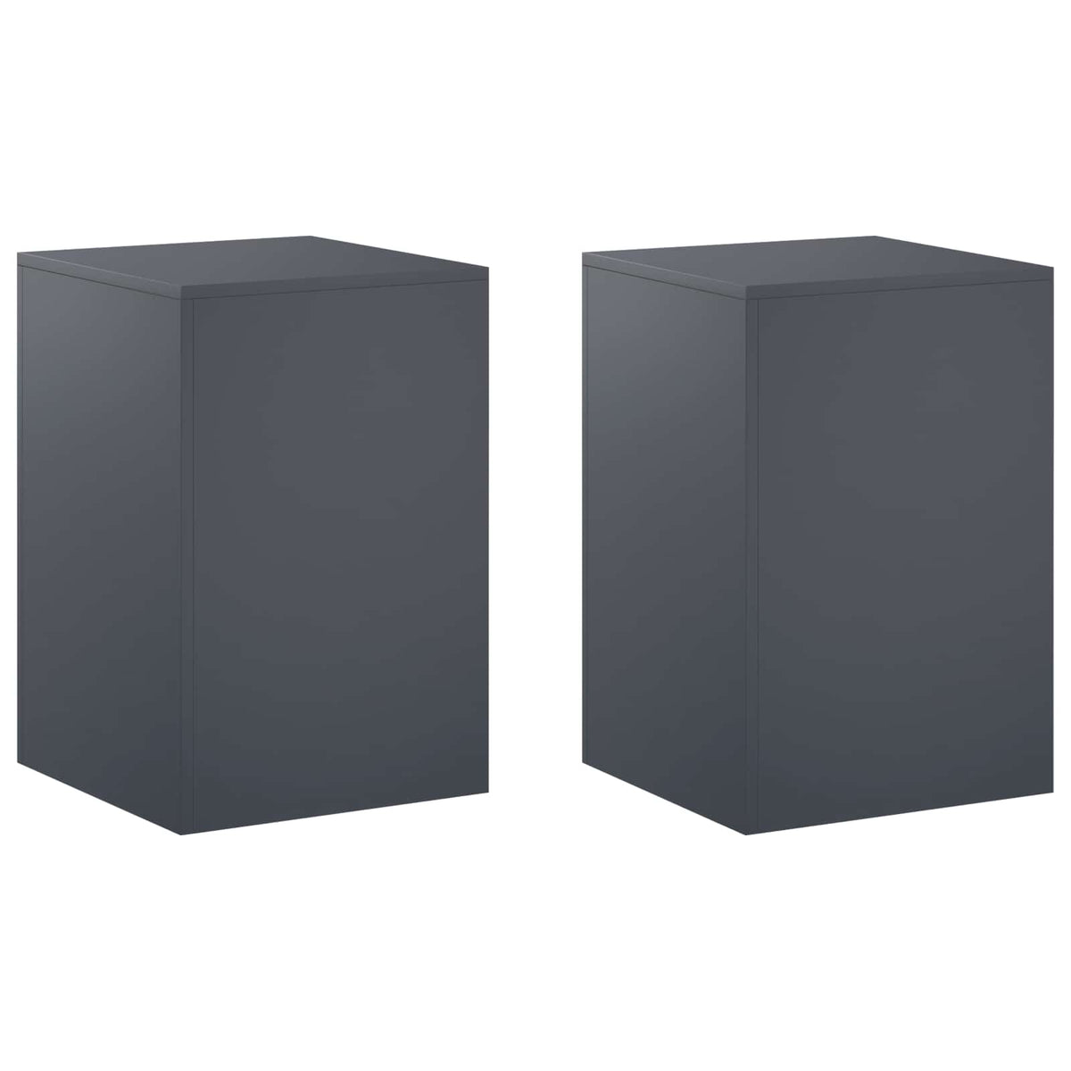 Växtställ 2 pcs Antracit 40 x 40 x 60 cm Galvaniserat stål