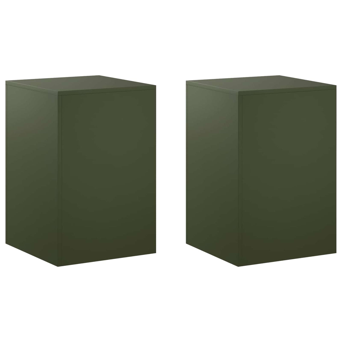 Växtställ 2 pcs Olivgrön 40 x 40 x 60 cm Stål