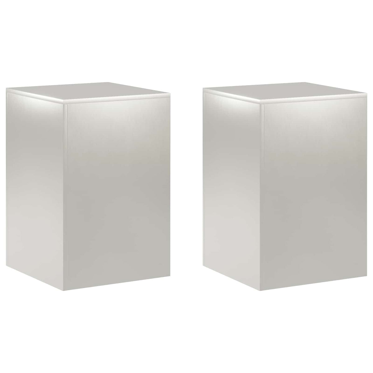 Växtställ 2 pcs Silver 40 x 40 x 60 cm Stål