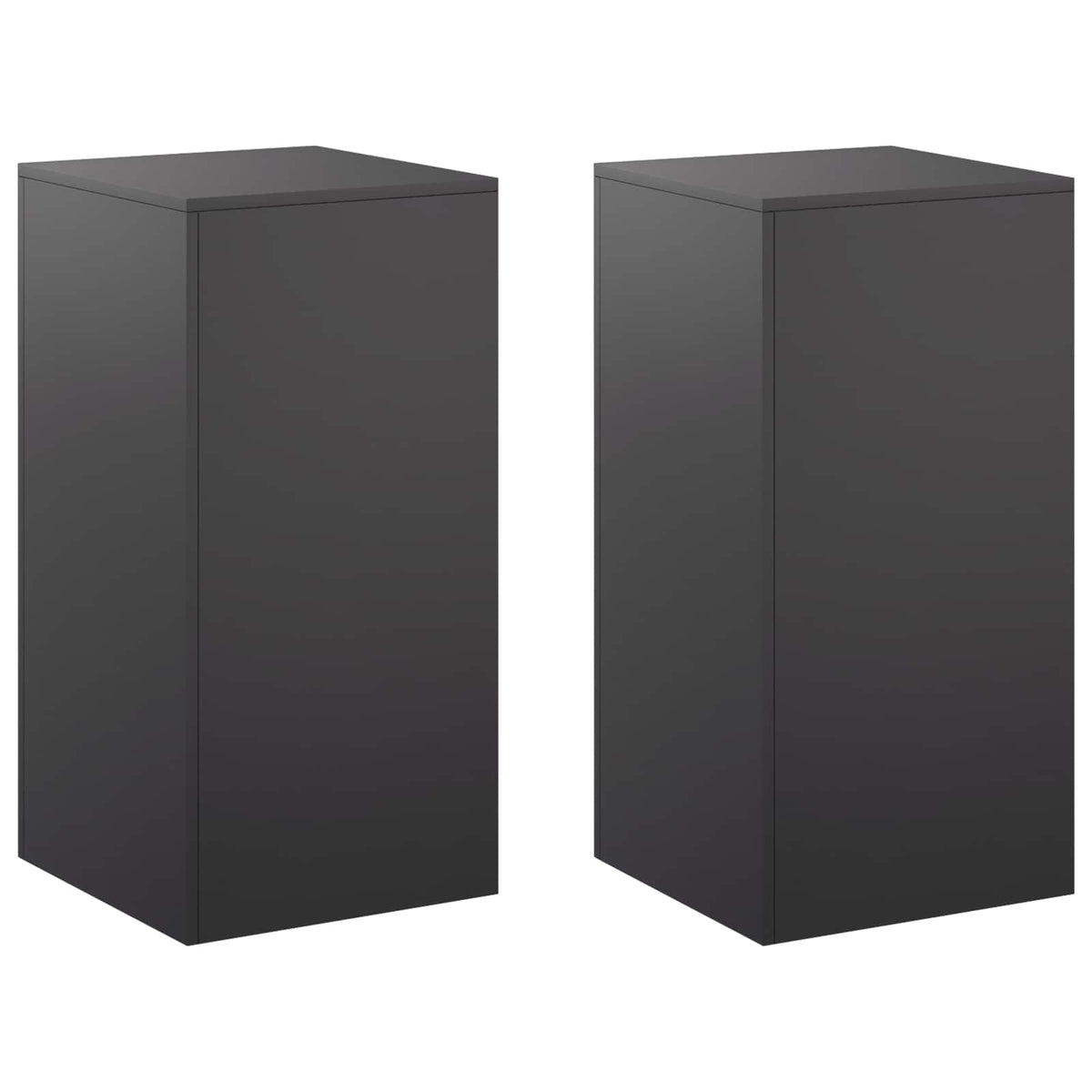 Växtställ 2 pcs Svart 40 x 40 x 80 cm Stål