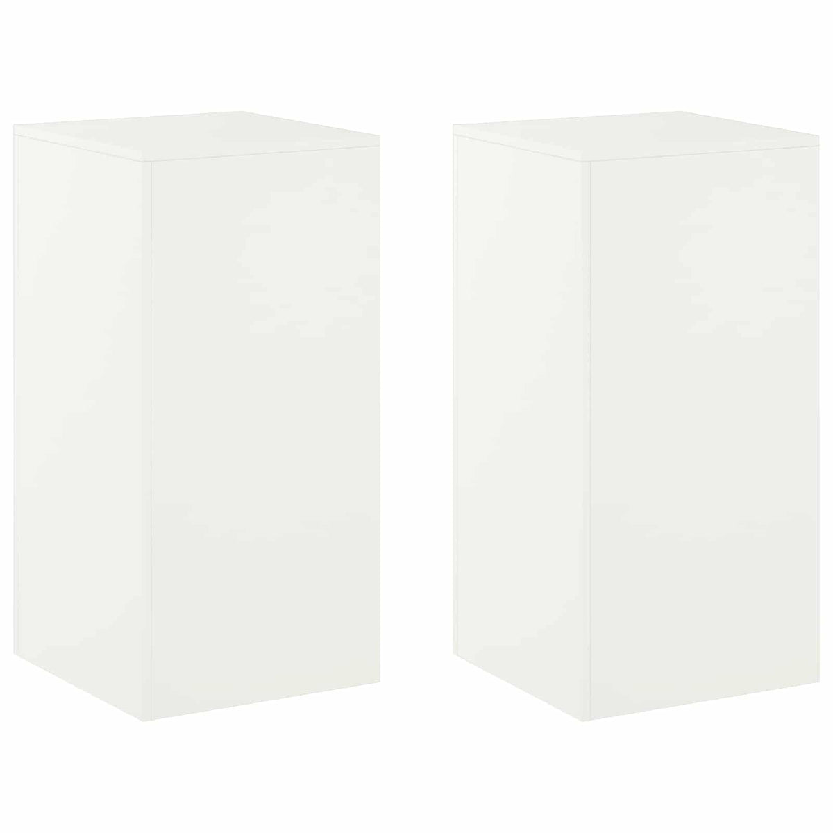Växtställ 2 pcs Vit 40 x 40 x 80 cm Stål