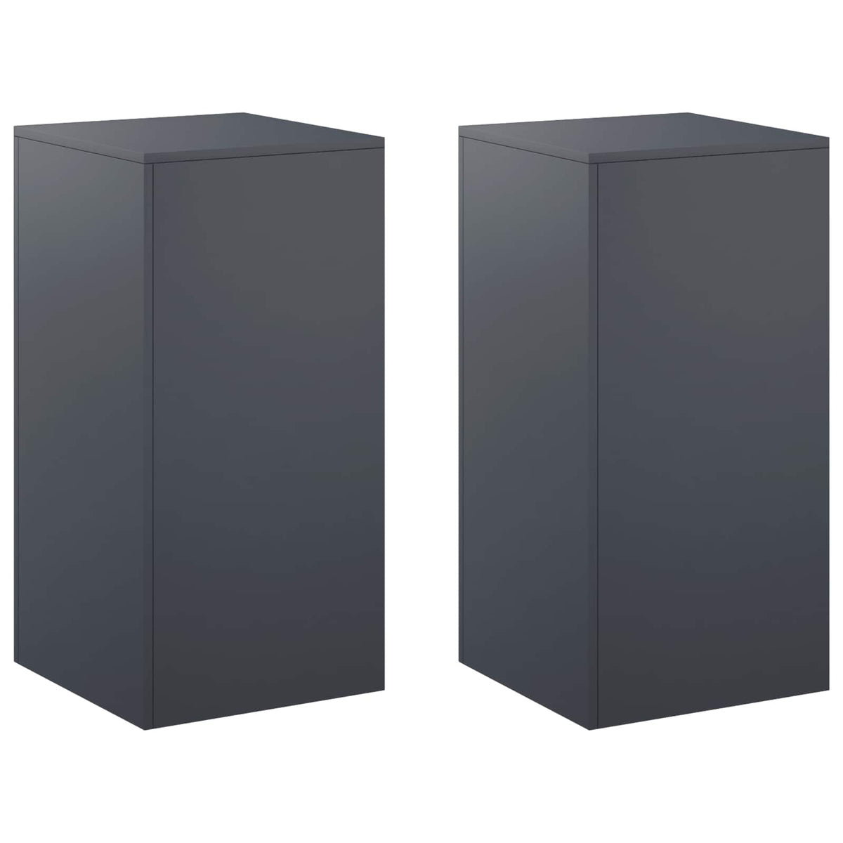 Växtställ 2 pcs Antracit 40 x 40 x 80 cm Galvaniserat stål