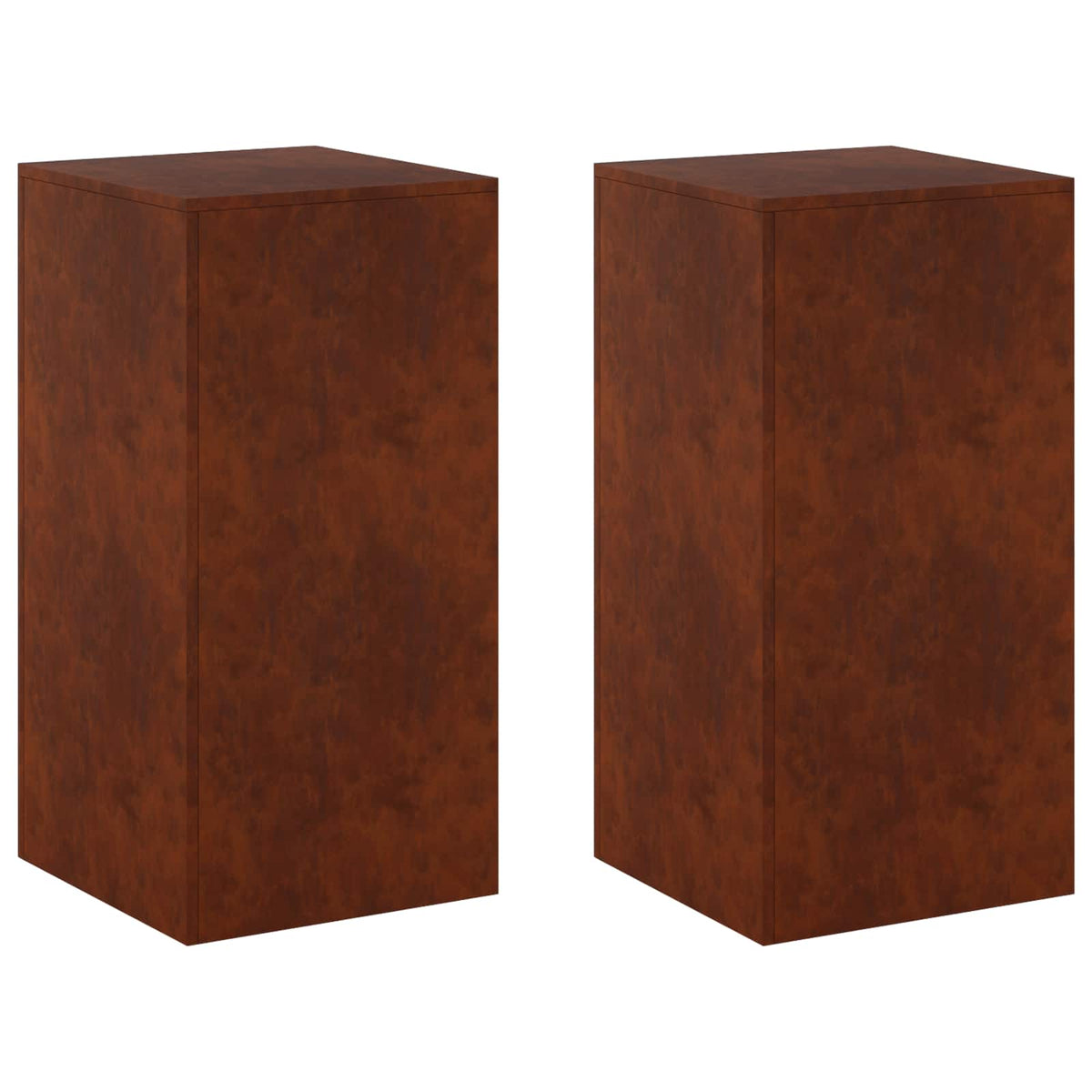 Växtställ 2 pcs Rostig 40 x 40 x 80 cm Väderbeständig stål