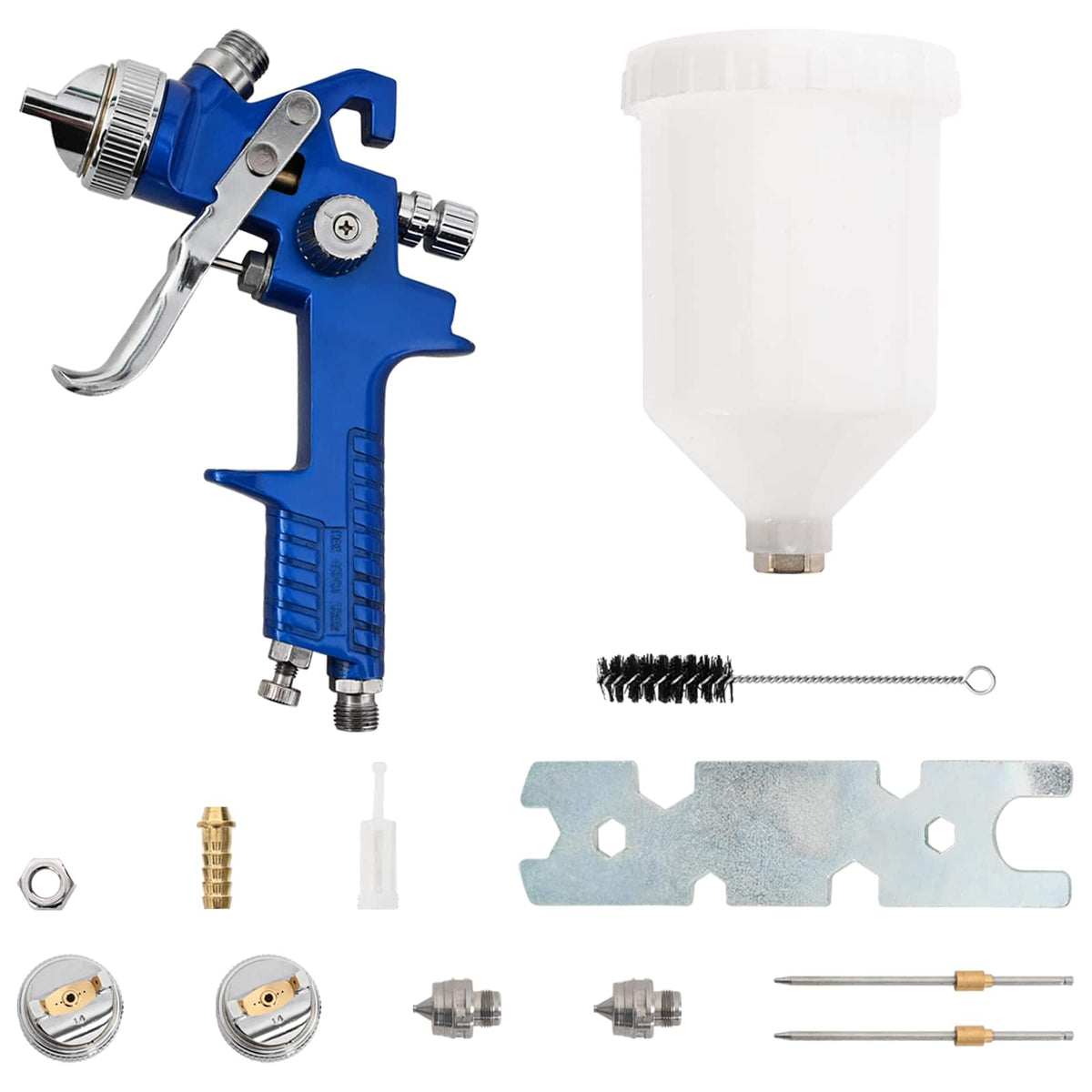 HVLP-färgsprutpaket 600 ml kopp 1,3/1,7/2,0 mm munstycken