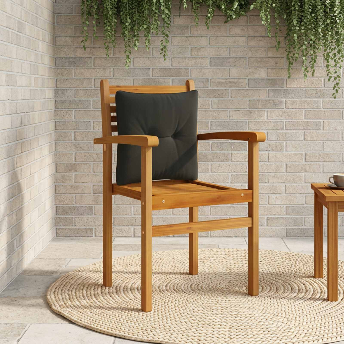 Ryggkudde PUTTEN 100% Polyester Svart 40 x 40 x 10 cm