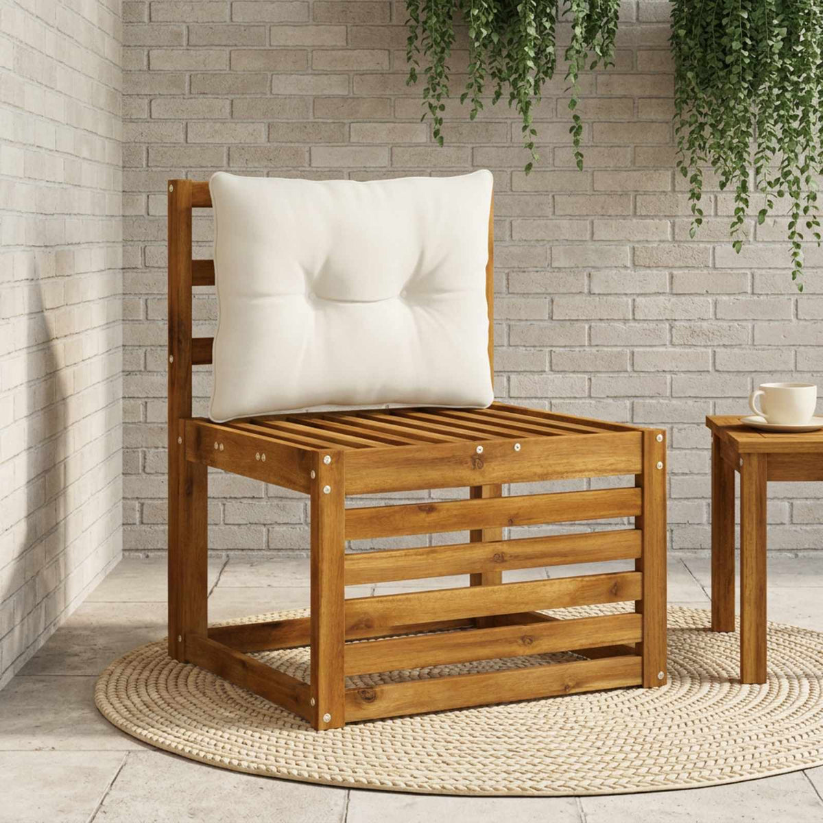 Ryggkudde PUTTEN 100% Polyester Vit 60 x 40 x 10 cm