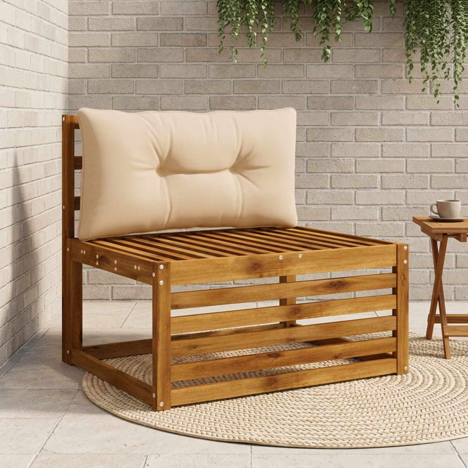 Ryggkudde PUTTEN 100% Polyester Sand 70 x 40 x 10 cm