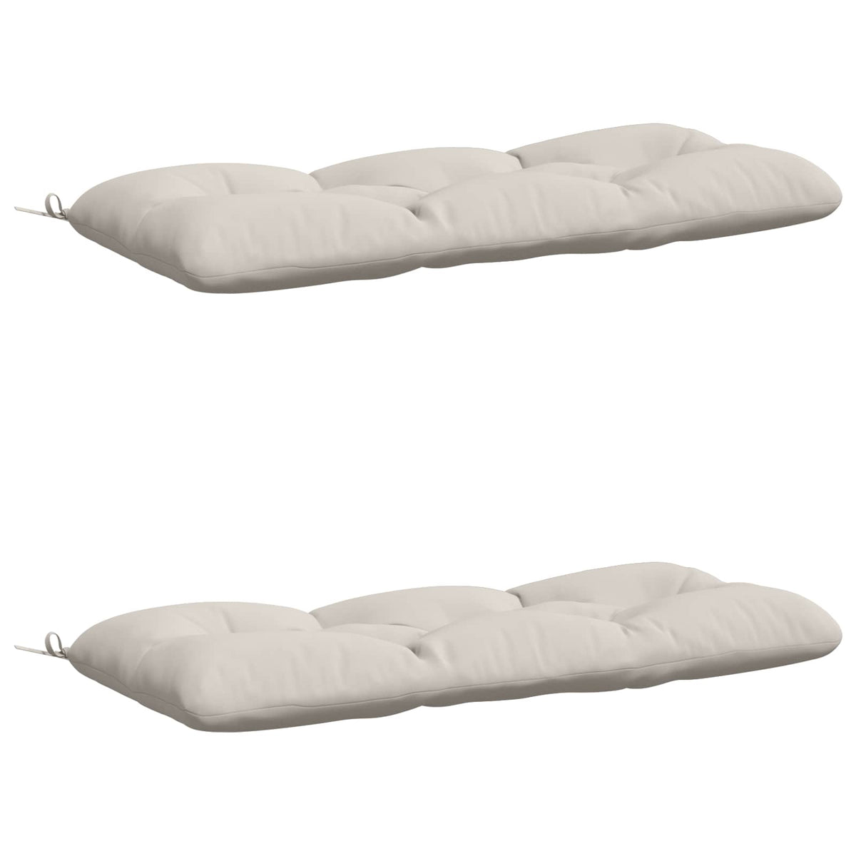 2-delade Bänk Kuddar VIANEN 100% Polyester Vit 110 x 50 x 12 cm