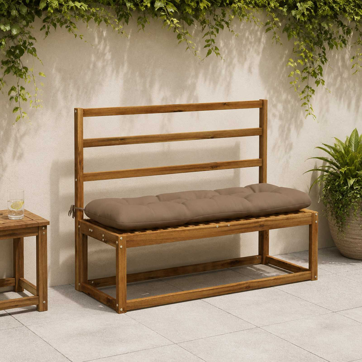 Bänk kudde VIANEN 100% Polyester Taupe 100 x 40 x 12 cm