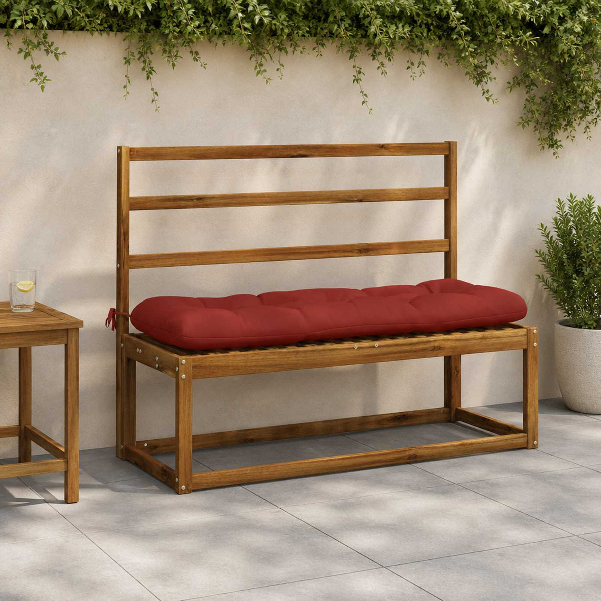 Bänk kudde VIANEN 100% Polyester Röd 110 x 40 x 12 cm