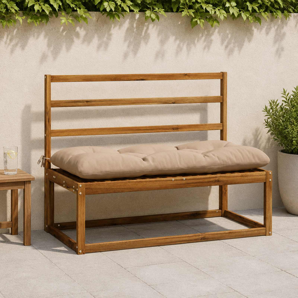 Bänk kudde VIANEN 100% Polyester Sand 110 x 50 x 12 cm