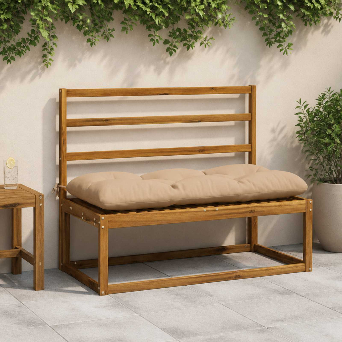 2-delade Bänk Kuddar VIANEN 100% Polyester Sand