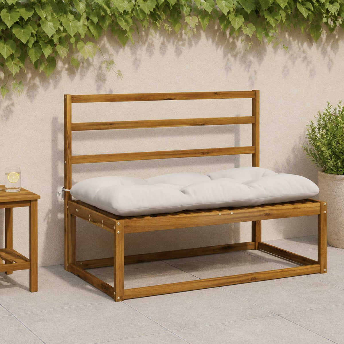 Bänk kudde VIANEN 100% Polyester Vit 100 x 60 x 12 cm