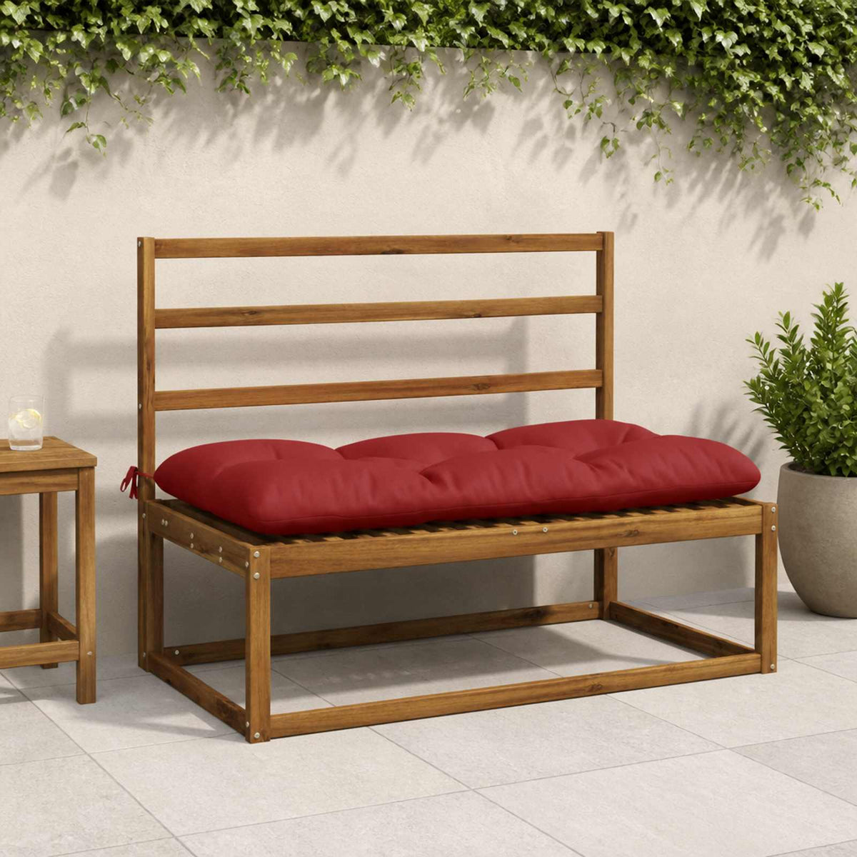 Bänk kudde VIANEN 100% Polyester Röd 100 x 60 x 12 cm
